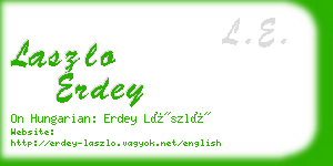 laszlo erdey business card